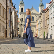 Elegancka sukienka Natalia – retro kropki