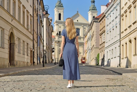 Elegancka sukienka Natalia – retro kropki