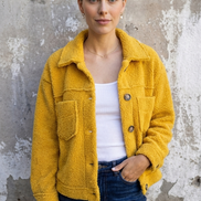 Zofia | Stylowa Ciepła Kurtka – Żółta