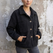 Zofia | Stylowa Ciepła Kurtka – Czarna